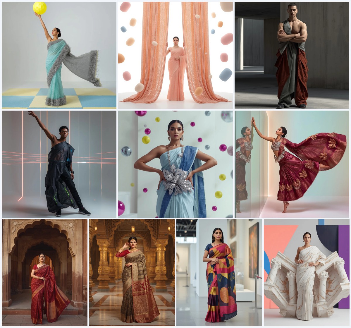 Top 10 Free Prompt Text for Versatile Saree Creations | prompt for ai image editing